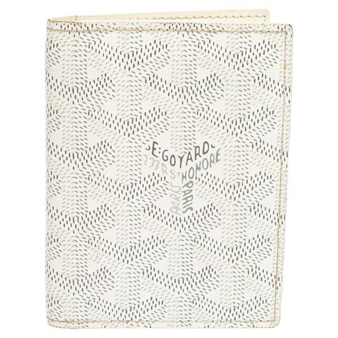 goyard card holder weiß|GOYARD Goyardine Saint Marc Card Holder White.